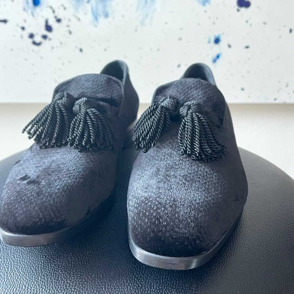 Jimmy Choo Men Velvet Tassels Loafers